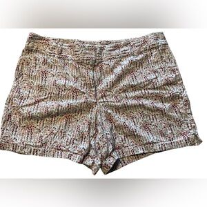 Loft Outlet White Floral Shorts 6 inch Size 14